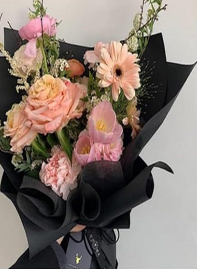 OUKEYI Hand-drawn Tissue Flower Wrapping Paper Korean Non-woven Waterproof Floral Bouquet Wraps Pleated Withdrawable Flower Bouquet Lining Paper for Florist Packaging Arrangement, 150 Sheets - Image 2